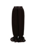 Pantaloni plissé con volant in marrone Rowen rose - donna