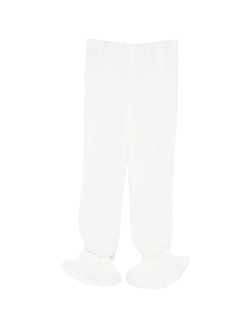 Pantaloni plissé con volant in bainco Rowen rose - donna 