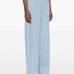 Jeans a gamba ampia in blu Rowen rose - donna 