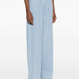 Jeans a gamba ampia in blu Rowen rose - donna 