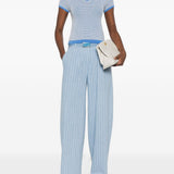 Jeans a gamba ampia in blu Rowen rose - donna 
