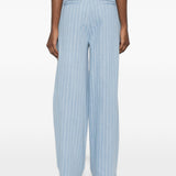 Jeans a gamba ampia in blu Rowen rose - donna 
