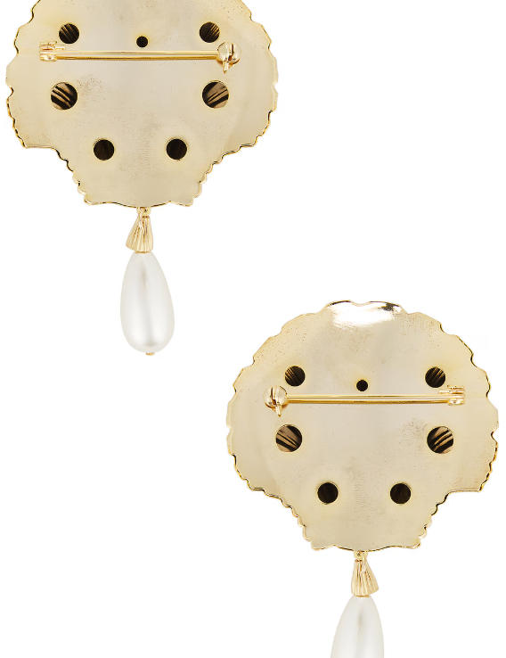 Orecchini con perle shell color oro Rowen Rose - donna 