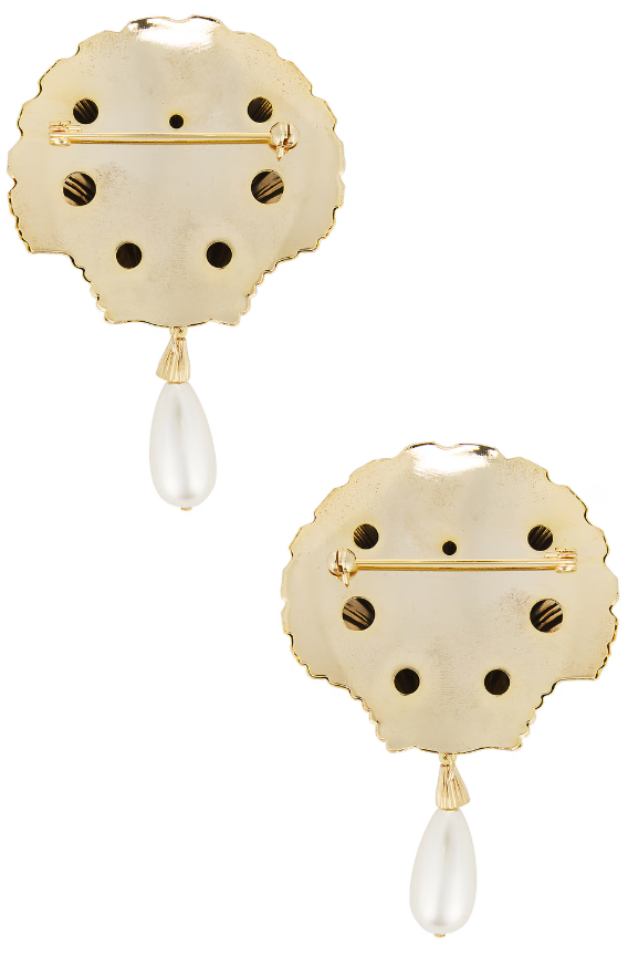 Orecchini con perle shell color oro Rowen Rose - donna 
