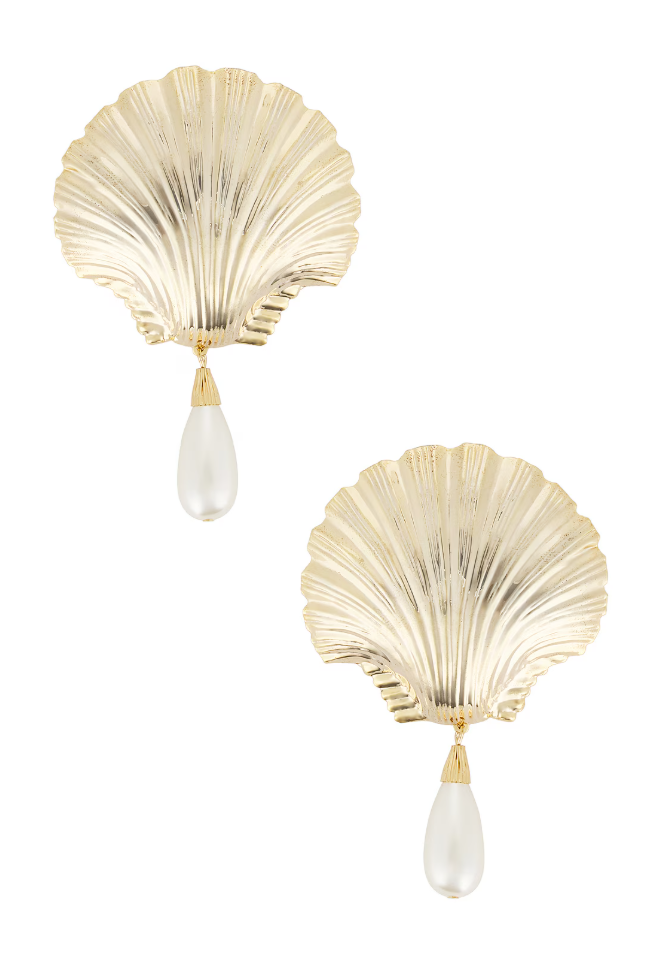 Orecchini con perle shell color oro Rowen Rose - donna 