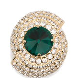 Oreechini con strass in verde e oro Rowen Rose - donna 