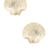 Orecchini con  strass oversize shell in oro Rowen Rose - donna 