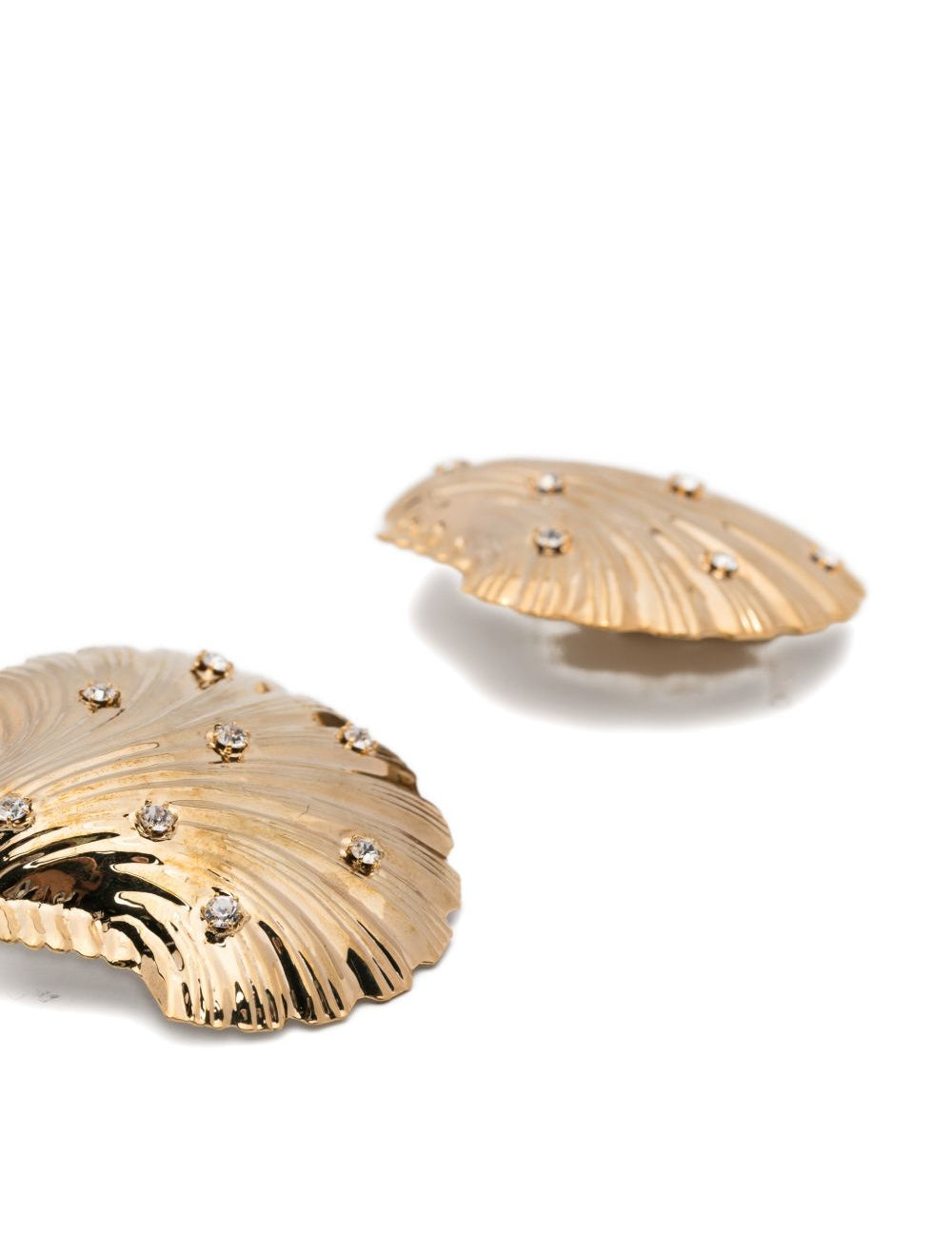 Orecchini con  strass oversize shell in oro Rowen Rose - donna 