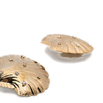 Orecchini con  strass oversize shell in oro Rowen Rose - donna 