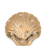 Orecchini con  strass oversize shell in oro Rowen Rose - donna 