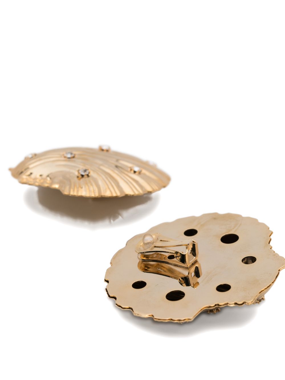 Orecchini con  strass oversize shell in oro Rowen Rose - donna 