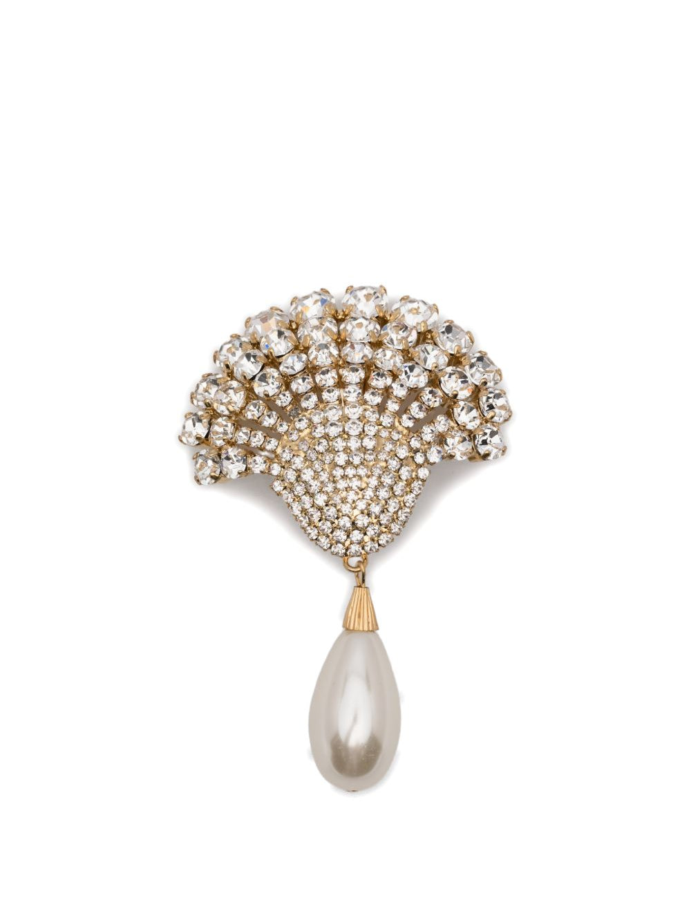 Orecchini con cristalli decorati con perle shell in oro e avorio Rowen rose - donna 