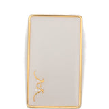 Orecchini quadrati oversize in bianco rowen rose - donna 