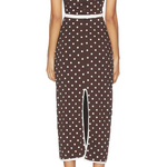 Abito midi polo a pois  in marrone Rowen Rose - donna 