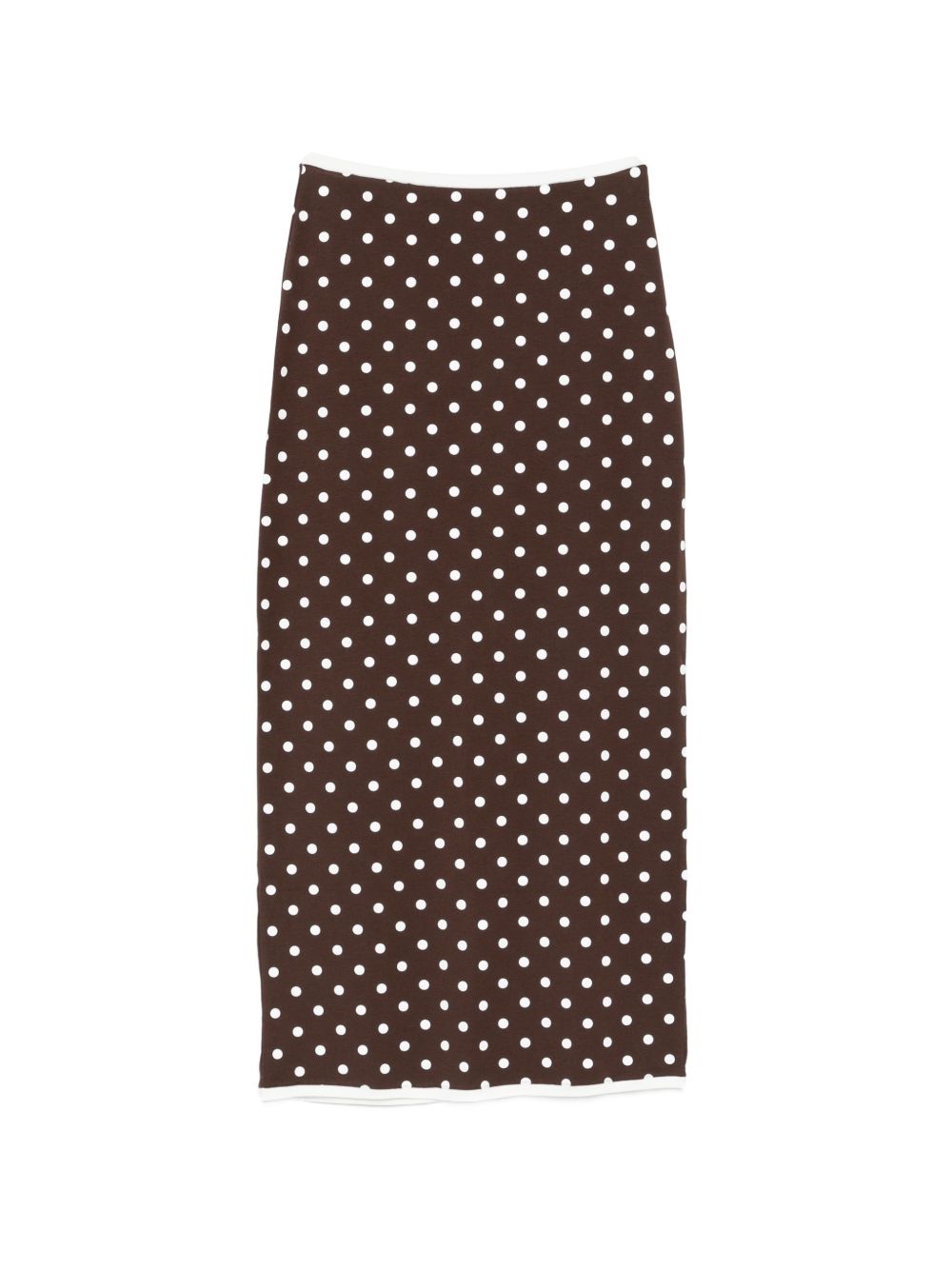 Gonna midi a pois in marrone Rowen rose - donna 