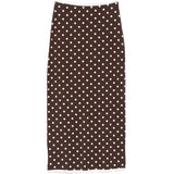 Gonna midi a pois in marrone Rowen rose - donna 