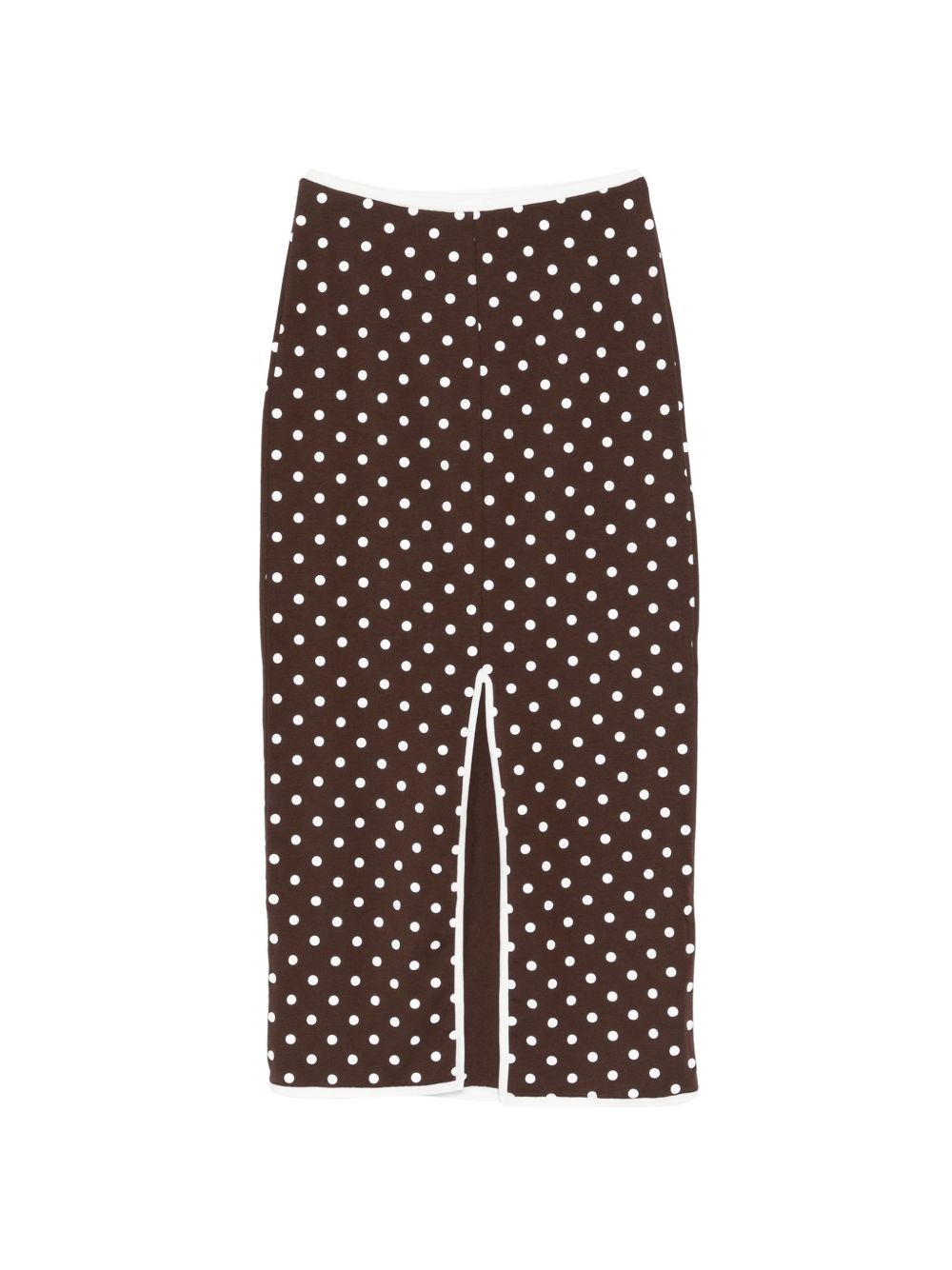 Gonna midi a pois in marrone Rowen rose - donna 