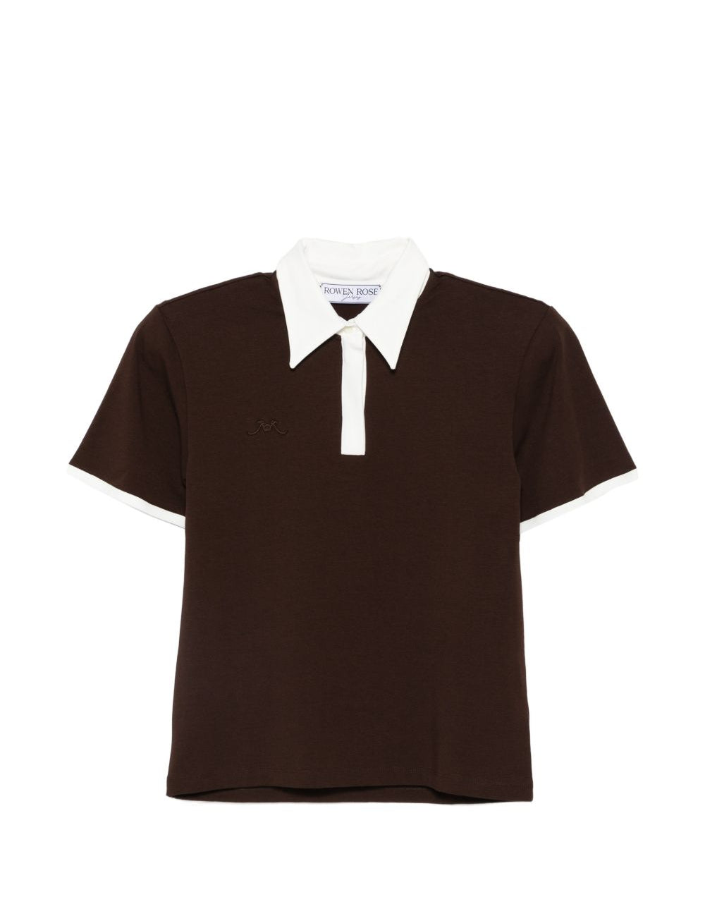 Black Polo con colletto a contrasto Rowen rose - donna 
