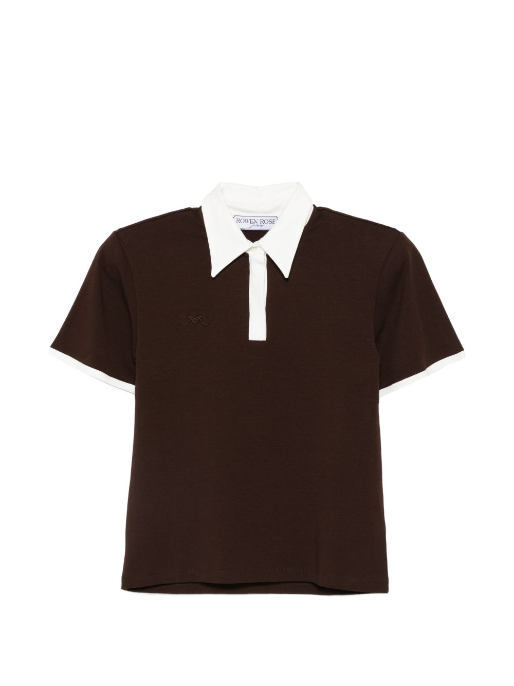 Black Polo con colletto a contrasto Rowen rose - donna 