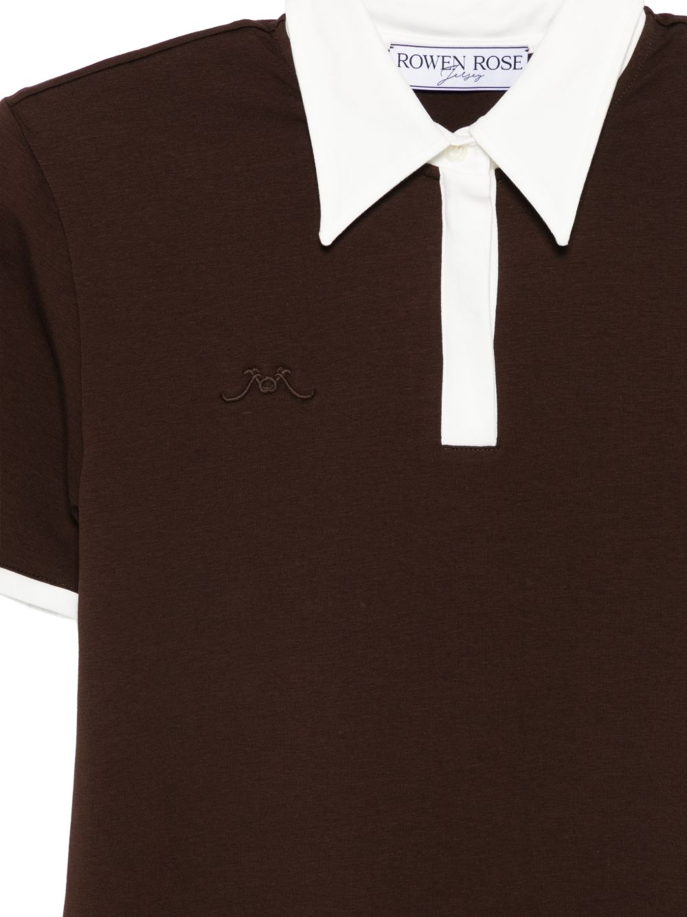 Black Polo con colletto a contrasto Rowen rose - donna 