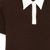 Black Polo con colletto a contrasto Rowen rose - donna 