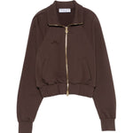 Felpa con cappuccio in marrone Rowen rose - donna 