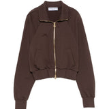 Felpa con cappuccio in marrone Rowen rose - donna 