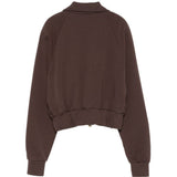 Felpa con cappuccio in marrone Rowen rose - donna 