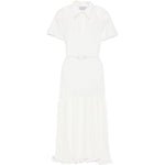 Abito midi con colletto stile polo in bianco Rowen rose - donna 