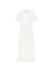 Abito midi con colletto stile polo in bianco Rowen rose - donna