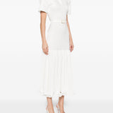 Abito midi con colletto stile polo in bianco Rowen rose - donna 