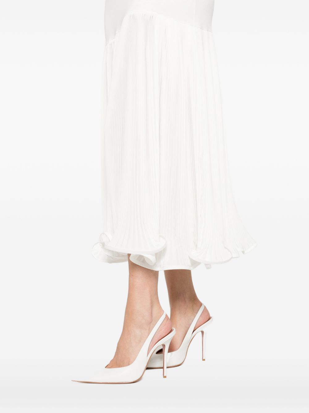 Abito midi con colletto stile polo in bianco Rowen rose - donna 