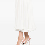 Abito midi con colletto stile polo in bianco Rowen rose - donna 