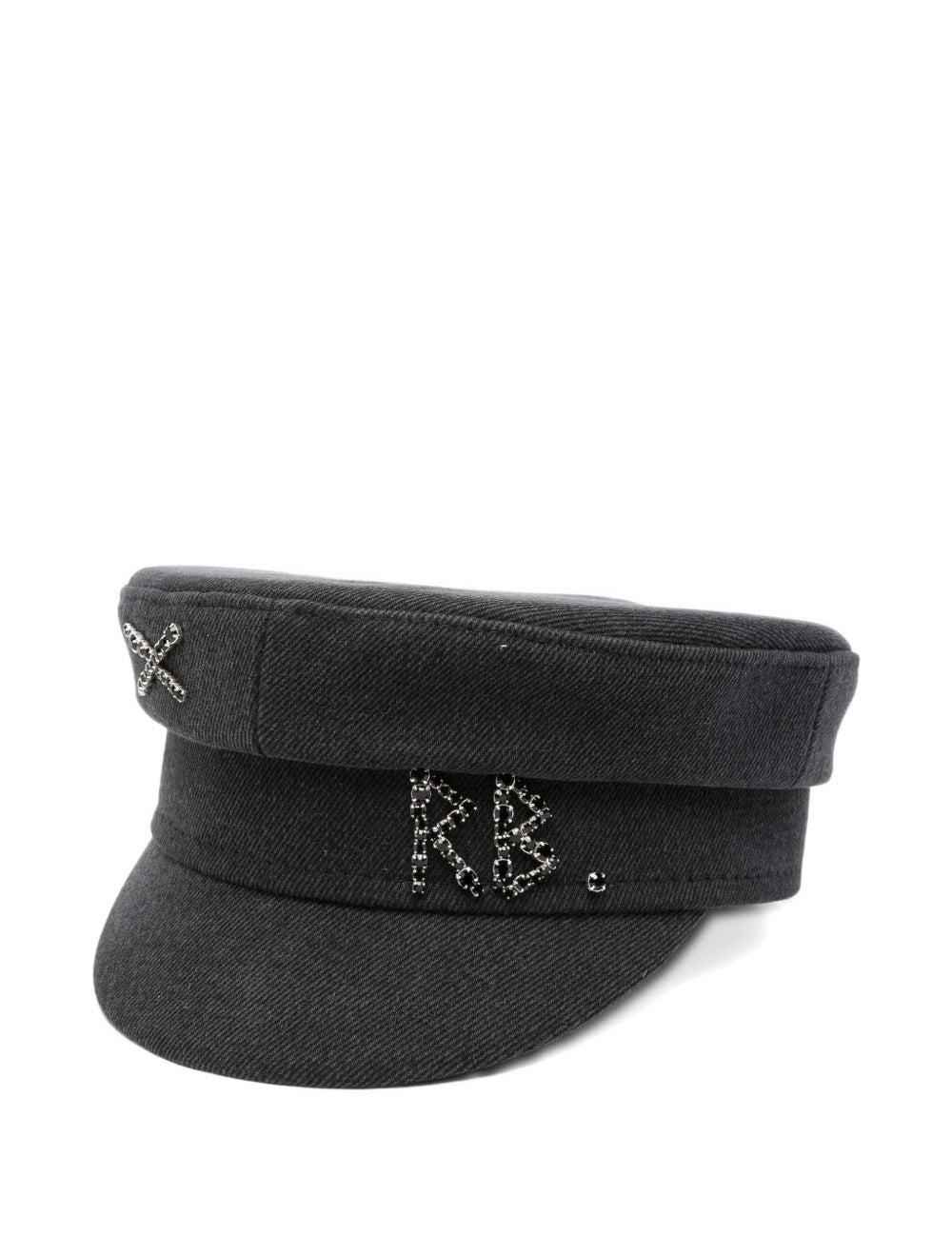 Cappello baker boy con catena in nero Ruslan baginskiy - donna 