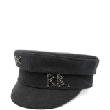 Cappello baker boy con catena in nero Ruslan baginskiy - donna 