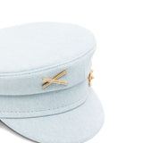 Cappello baker boy in denim in blu Ruslan baginskiy - donna 