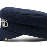 Cappello baker boy con dettagli piercing in blu di Ruslan Baginskiy - donna 