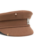 Cappello baker boy con dettagli piercing in marrone di Ruslan Baginskiy - donna 