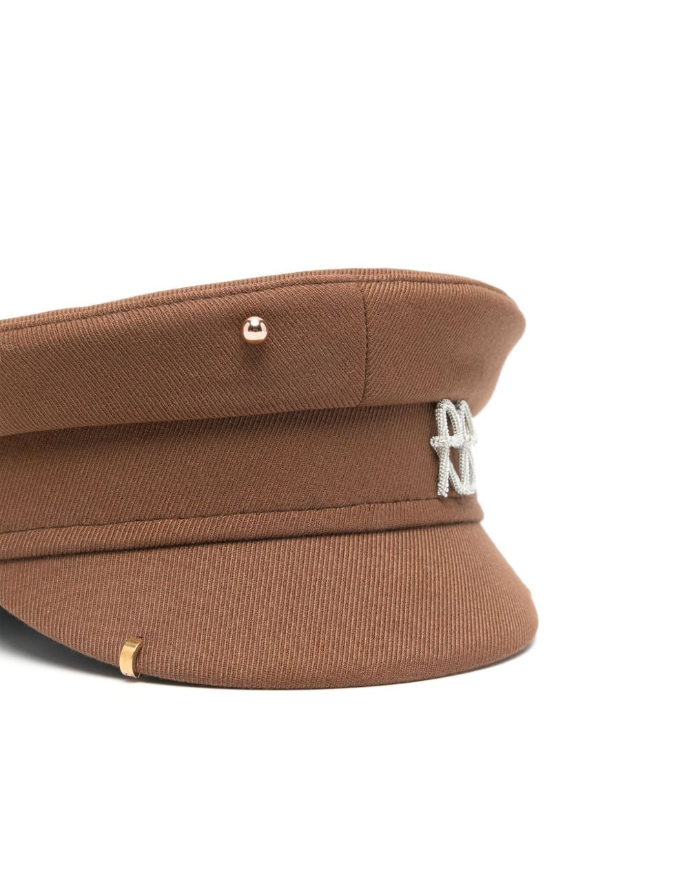 Cappello baker boy con dettagli piercing in marrone di Ruslan Baginskiy - donna 
