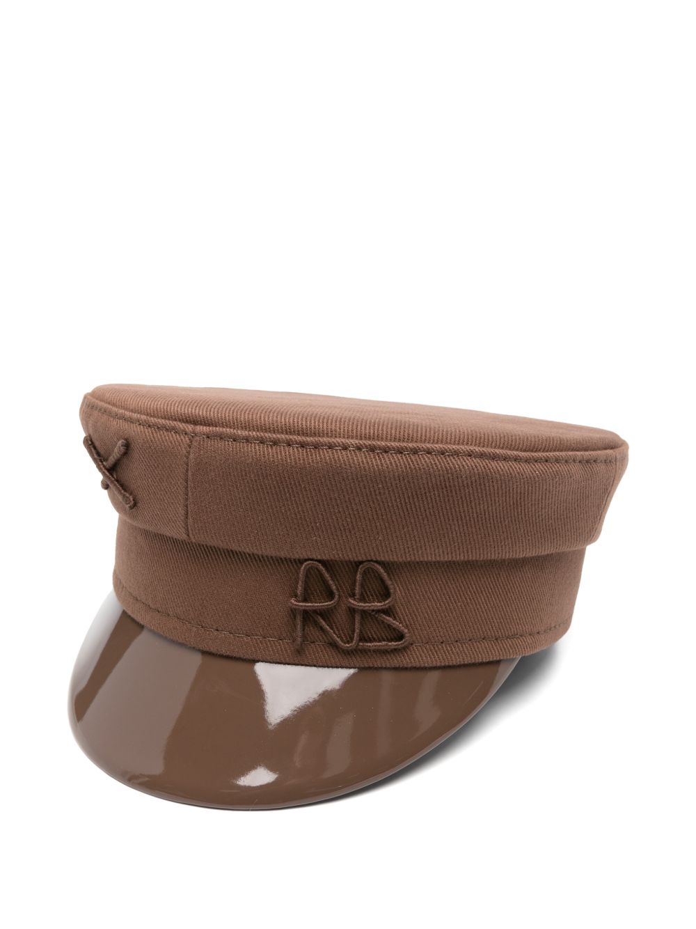 Cappello baker boy con logo ricamato in marrone Ruslan baginskiy - donna 