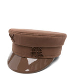 Cappello baker boy con logo ricamato in marrone Ruslan baginskiy - donna 