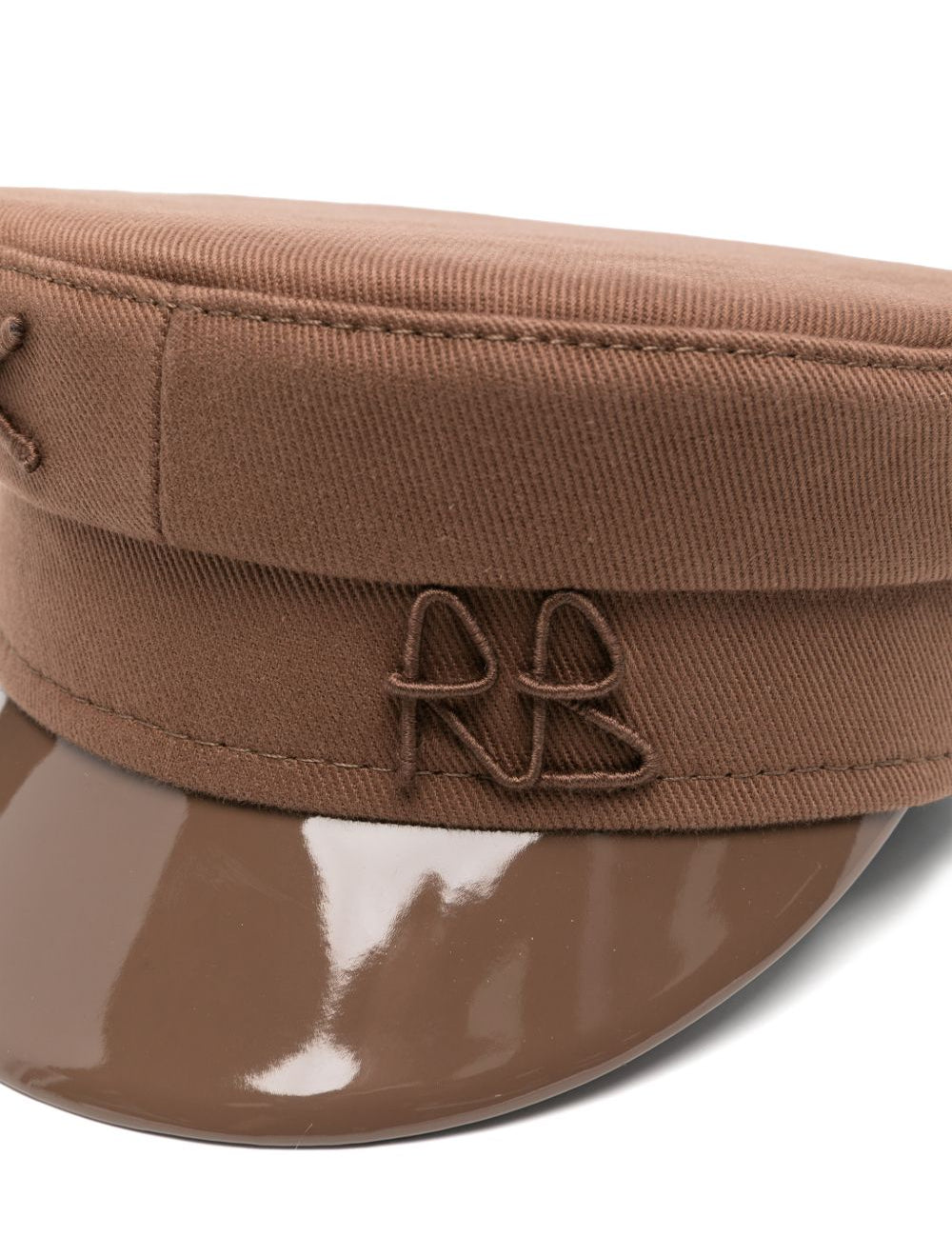 Cappello baker boy con logo ricamato in marrone Ruslan baginskiy - donna 