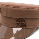 Cappello baker boy con logo ricamato in marrone Ruslan baginskiy - donna 