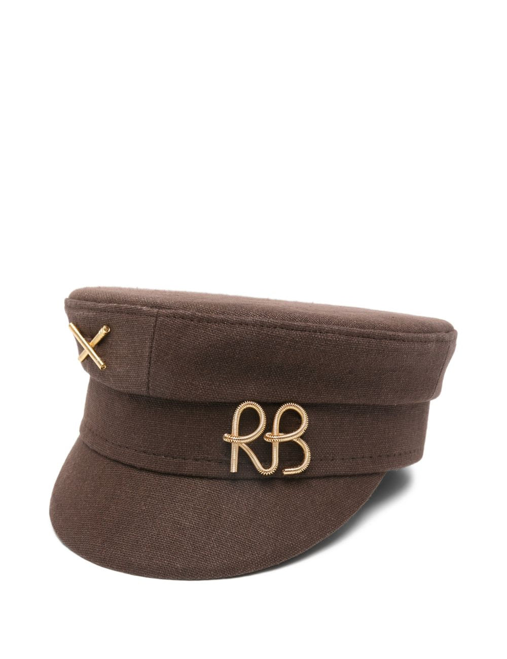 Cappello baker boy con logo in marrone Ruslan baginskiy - donna 