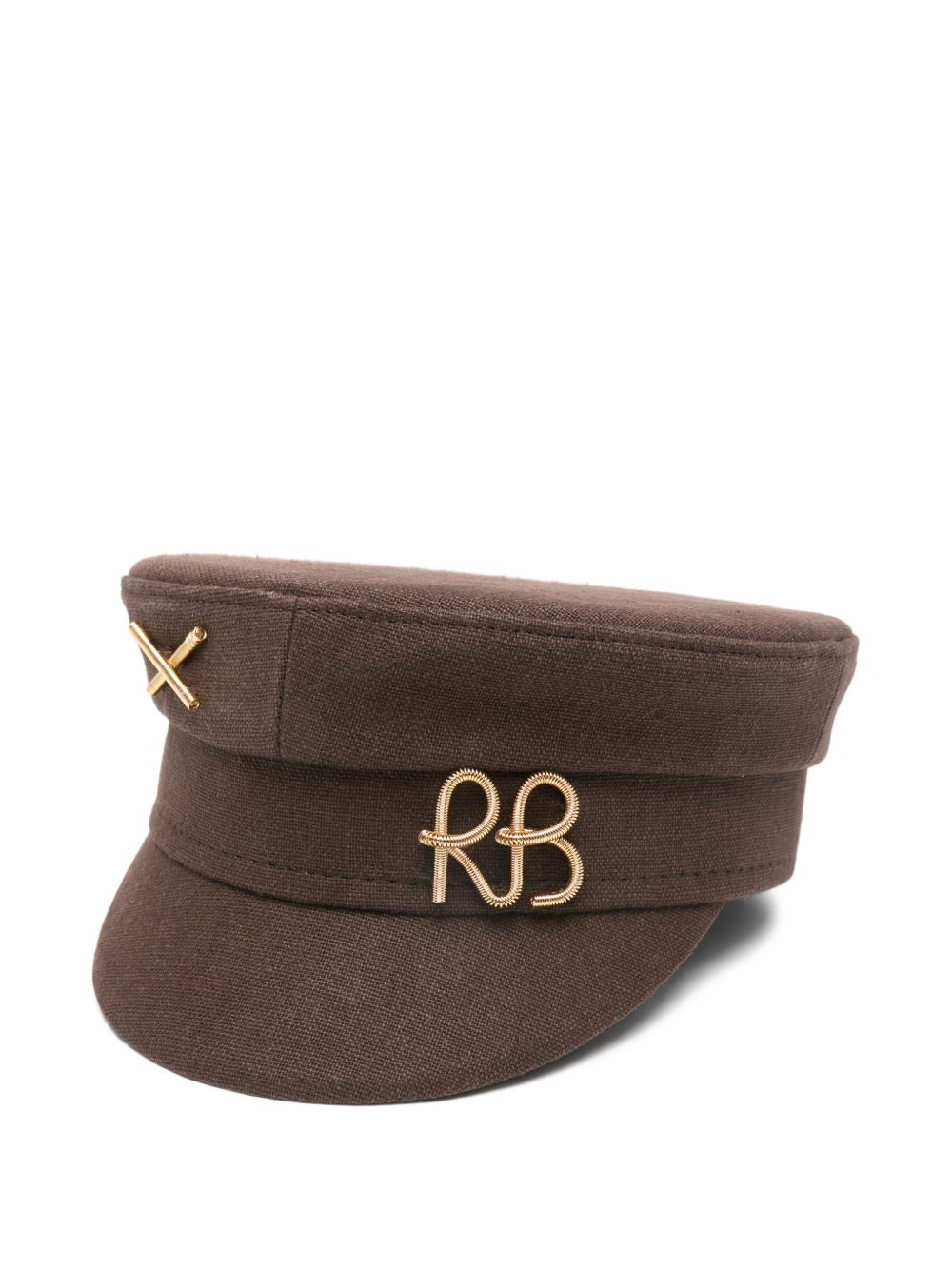 Cappello baker boy con logo in marrone Ruslan baginskiy - donna 