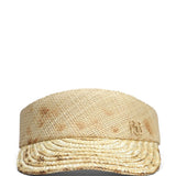 Visiera in rafia con logo in beige Ruslan baginskiy - donna 