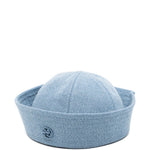 Cappello da marinaio in denim con logo RB ricamato in blu Ruslan baginskiy - donna 