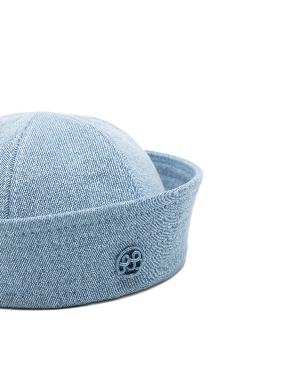 Cappello da marinaio in denim con logo RB ricamato in blu Ruslan baginskiy - donna 