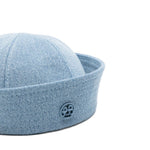 Cappello da marinaio in denim con logo RB ricamato in blu Ruslan baginskiy - donna 