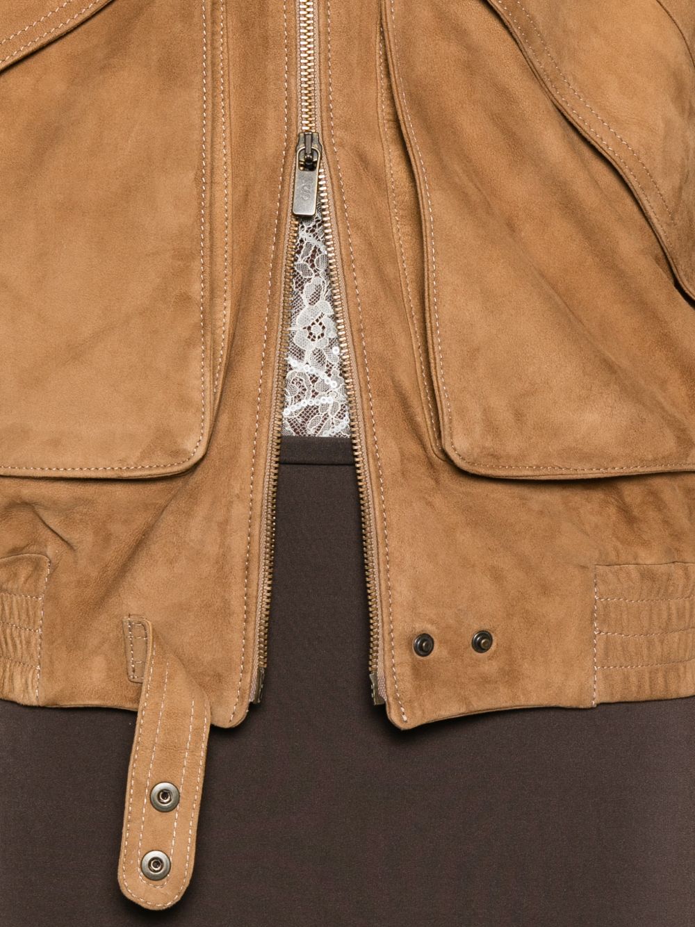 Giacca con zip in marrone Salvatore santoro - donna 